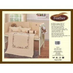 FEATHER BABY LOVE Baby comforter set 6 pieces