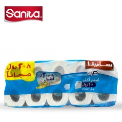 Sanita toilet paper 10 rolls 8+2