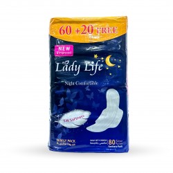 Maxi feminine pads with wings 80×6