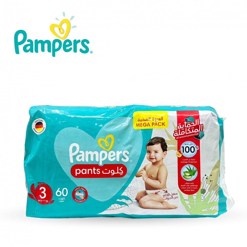 Pampers Baby Diapers Culotte No. 3 60 Diapers