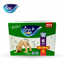 Fine Baby Diapers Value Box 72 Pieces - No. 6