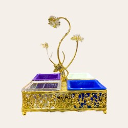 Golden serving tray